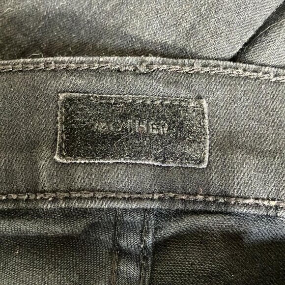 Mother Denim jeans The Mid-Rise Dazzler black Not Guilty wash EUC size 30 - Picture 6 of 6